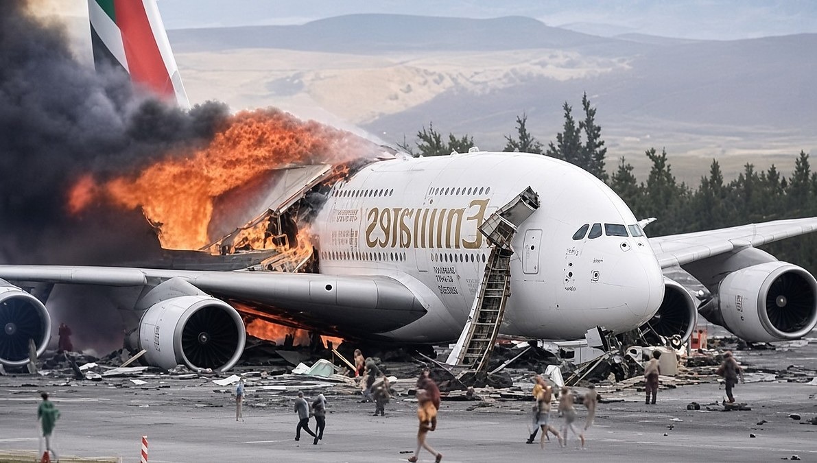 Emirates flight crash Dubai